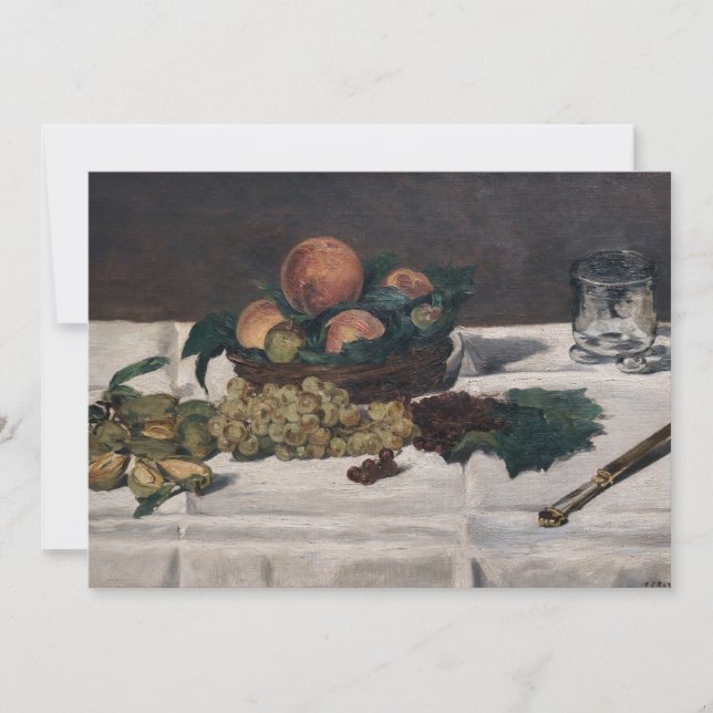 Invitación Edouard Manet - Bodegón, Frutas en una Mesa (Anverso)