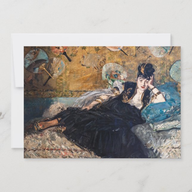 Invitación Edouard Manet - Dama con Abanicos (Anverso)
