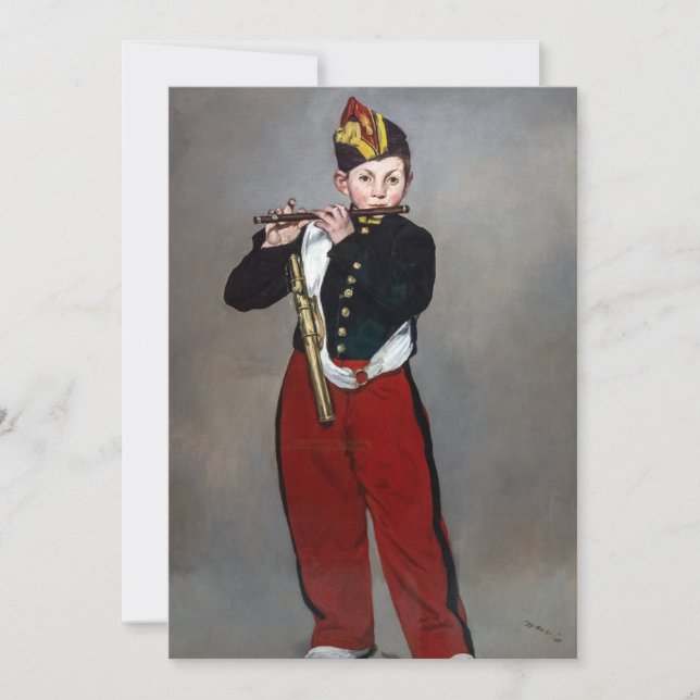 Invitación Edouard Manet - El Gaitero / Joven Flautista (Anverso)
