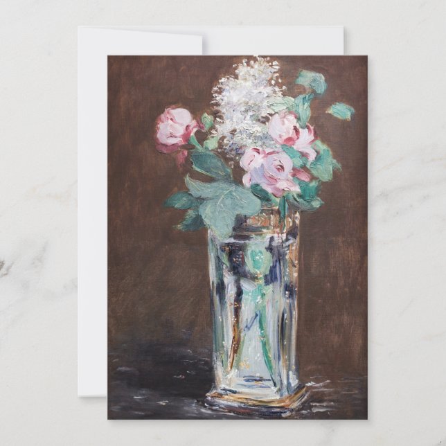 Invitación Edouard Manet - Flores en un jarrón de cristal (Anverso)