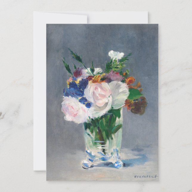 Invitación Edouard Manet - Flores en un jarrón de cristal (Anverso)