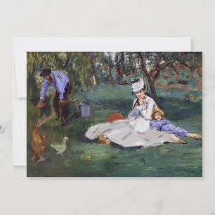 Invitación Edouard Manet - La familia Monet en su jardín