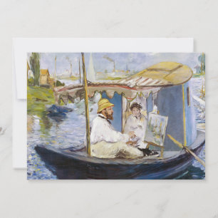 Invitación Edouard Manet - Monet en su barco estudio