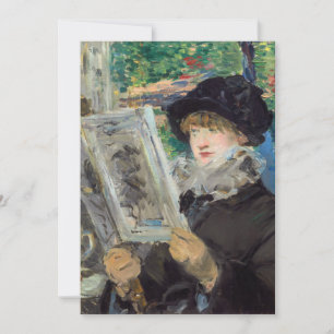 Invitación Edouard Manet - Mujer Leyendo
