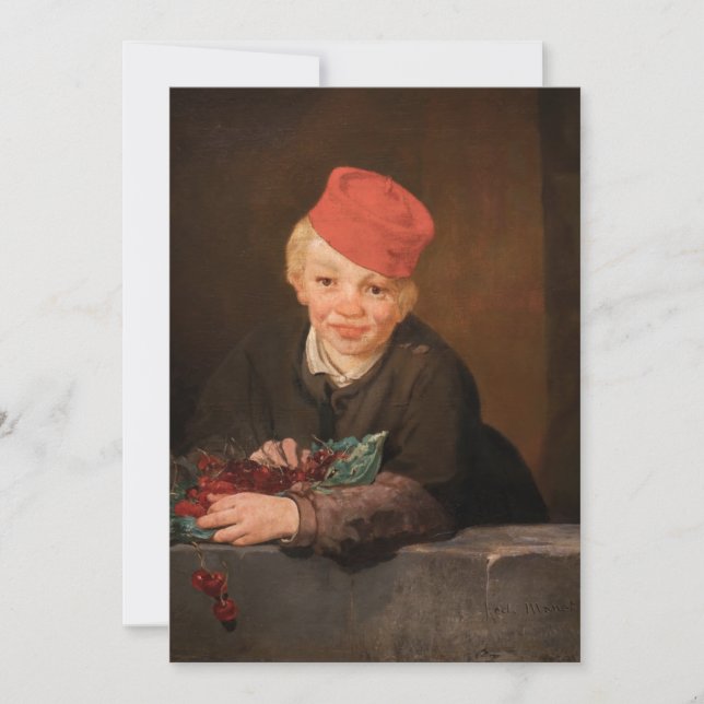 Invitación Edouard Manet - Niño con Cerezas (Anverso)