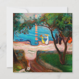 Invitación Edvard Munch - Baile en la playa