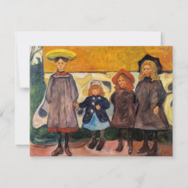 Invitación Edvard Munch - Cuatro Chicas en Asgardstrand