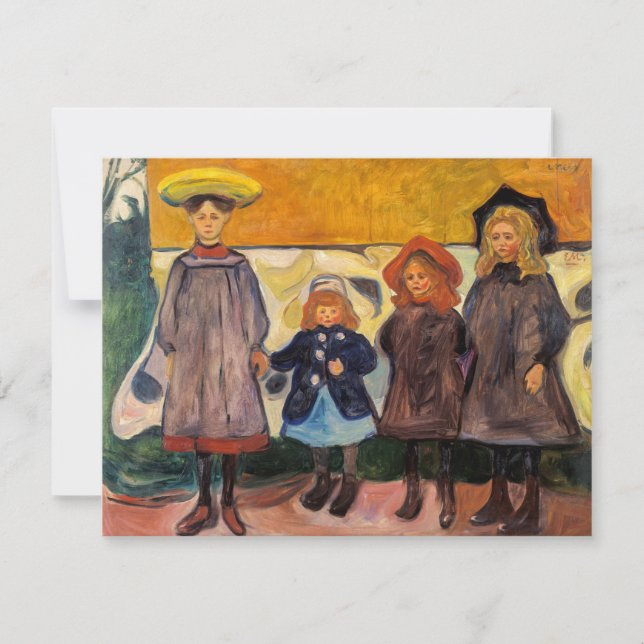 Invitación Edvard Munch - Cuatro Chicas en Asgardstrand (Anverso)