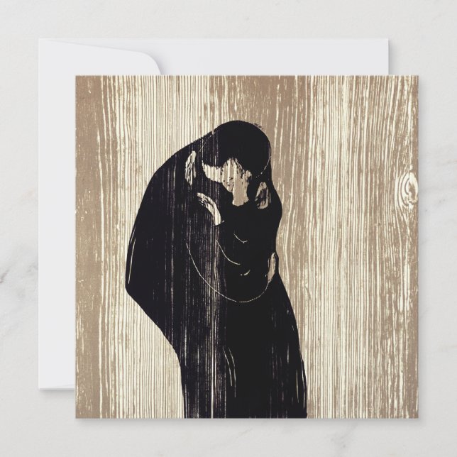Invitación Edvard Munch - El beso IV (Anverso)