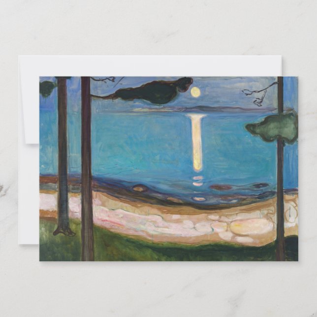 Invitación Edvard Munch - Moonlight (Anverso)