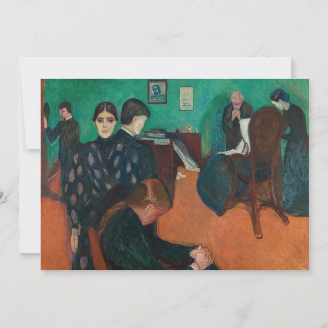 Invitación Edvard Munch - Muerte en el Sickroom v1 (Anverso)