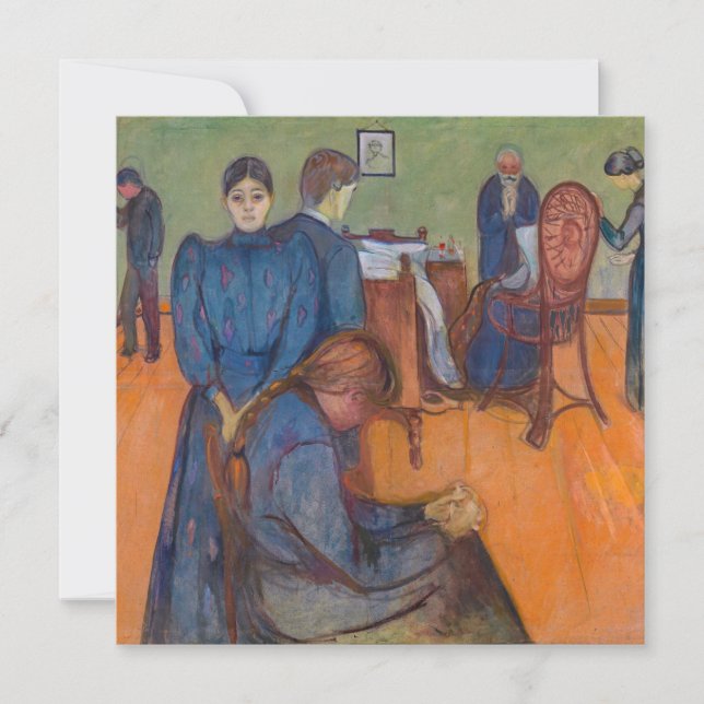 Invitación Edvard Munch - Muerte en el Sickroom v2 (Anverso)