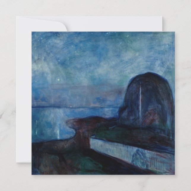 Invitación Edvard Munch - Noche Starry 1893 (Anverso)