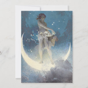 Invitación Edwin Blashfield Stars dispersando Art Nouveau