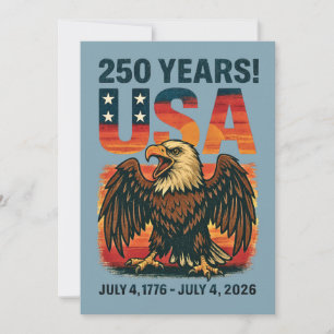Invitación EE. UU. 250 Años – Águila Calva Patriótica 4 de ju