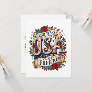 Invitación EE. UU. 250 años de libertad floral americana