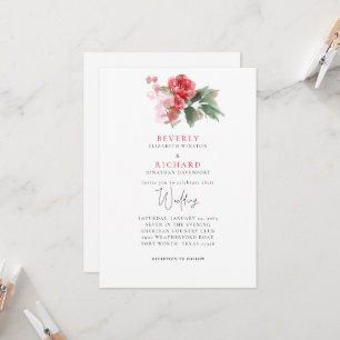 Invitación Eéreo Red floral Elegante Boda