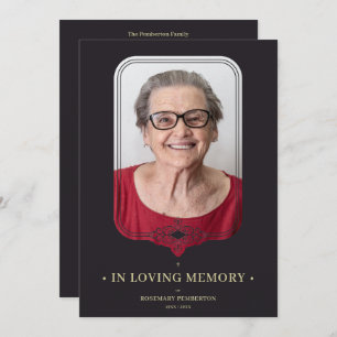 Invitación Efecto de encaje de filigrana ornamental negro fun