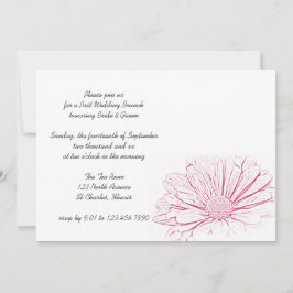 Invitación Efecto de Flor de Margarita Rosa en el Brunch de P