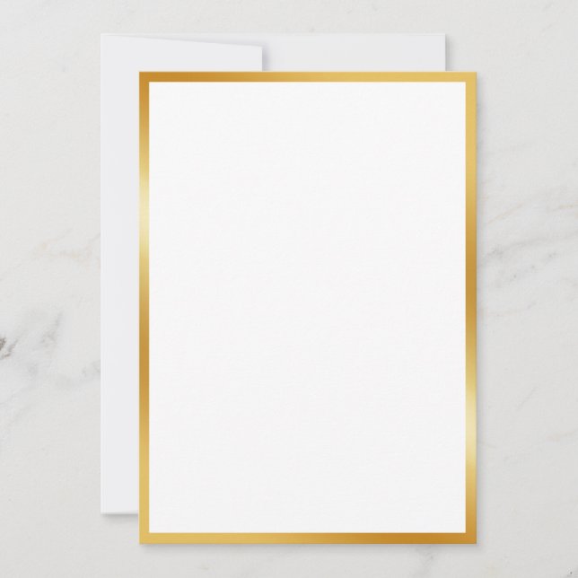 Invitación Efecto oro de lujo (Anverso)