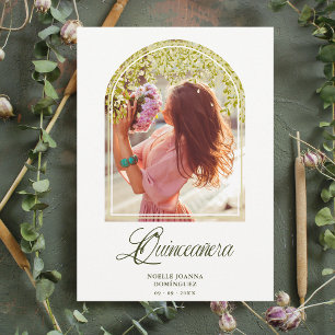 Invitación Efecto Quinceañera Arco de Quinceañera Flores de W