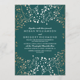Invitación Efecto Relieve metalizado dorado Boda de aliento d