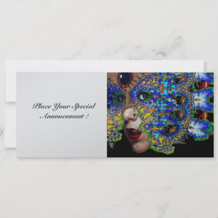 Invitación EFÍMERO baile de máscaras dulce 16 plata