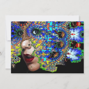 Invitación EFÍMERO, Fiesta de Máscaras de Mardi Gras negro az