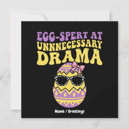 Invitación Egg-spert At Unnecessary Drama Funny Retro Easter 