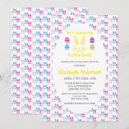 Invitación Eggspecting A Little Bunny Baby Shower