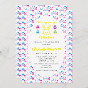 Invitación Eggspecting A Little Bunny Baby Shower