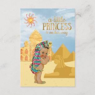 Invitación Egipto: Baby Shower invita a princesa egipcia