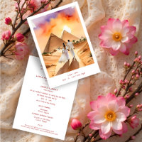 Egypt Pyramids Desert Wedding Couple Illustration
