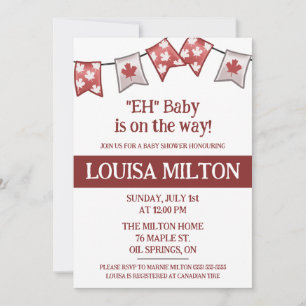 Invitación "Eh" ¡El bebé está en camino! Baby Shower Día de C