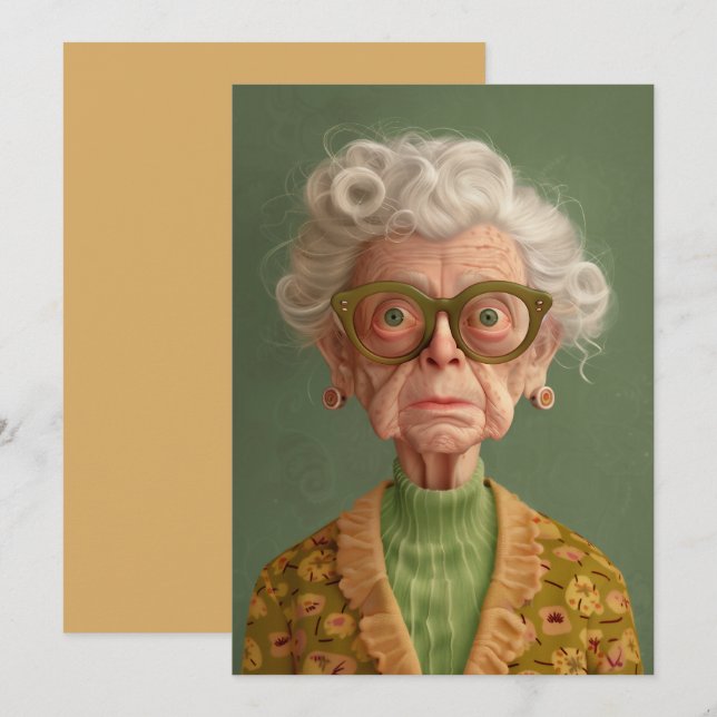 Invitación ¿Eh? Retrato de la abuela (Anverso / Reverso)