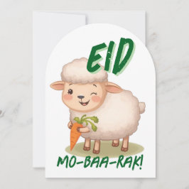 Invitación Eid Al Adha Mubarak Cute Sheep Greeting Card 