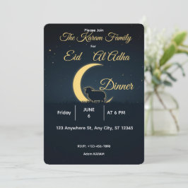 Invitación Eid Al Adha Mubarak  Fiesta Elegante