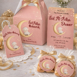 Invitación Eid  Al Adha Mubarak Pink Modern
