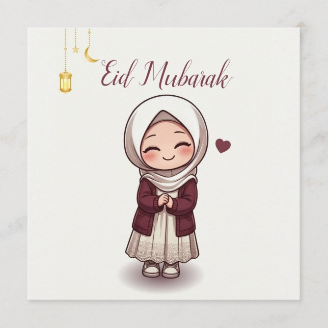 Invitación Eid Money Holder,Eidi Envelopes for kids,Gift Card (Anverso)