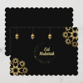 Invitación Eid Mubarak Golden