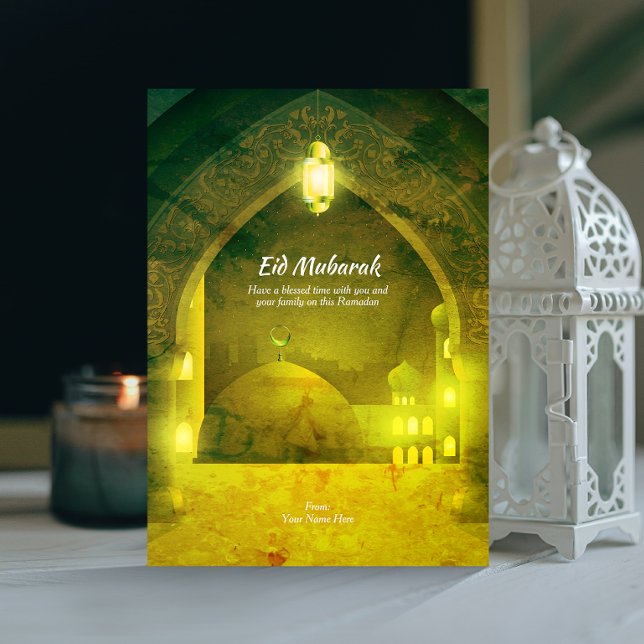 Invitación Eid Mubarak | Goma de puerta decorativa islámica (Subido por el creador)