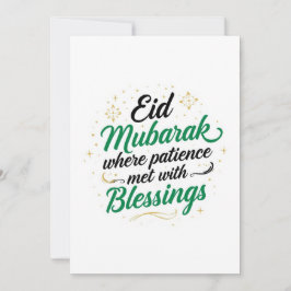 Invitación Eid mubarak  personalized modern Card