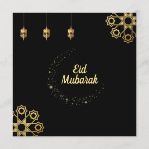 Invitación Eid Mubarak / Ramadan Kareem Personalizar Dorado