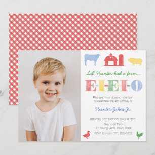 Invitación EIEIO Fiesta de Cumpleaños en la Granja de Old Mac