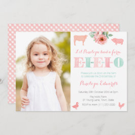 Invitación EIEIO Viejo MacDonald Farm Petting Zoo Cumpleaños