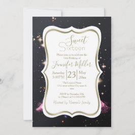 Invitación Eiffel Tower Night Moon          