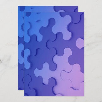 Invitación Einladung mit 3 D Effekt Puzzle