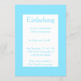 Invitación Einladung Winterparty Eis und Schnee