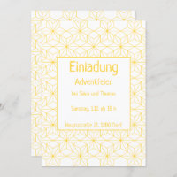 Einladung zu einer Feier, goldene Sterne