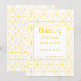 Invitación Einladung zu einer Feier, goldene Sterne